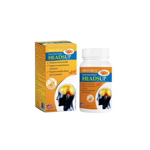 Viên uống Ginkgo Biloba Provibiol Heads Up 60 viên của Mỹ - Hỗ trợ tăng cường tuần hoàn và trí nhớ, bổ não tự nhiên, vitamin và khoáng chất.