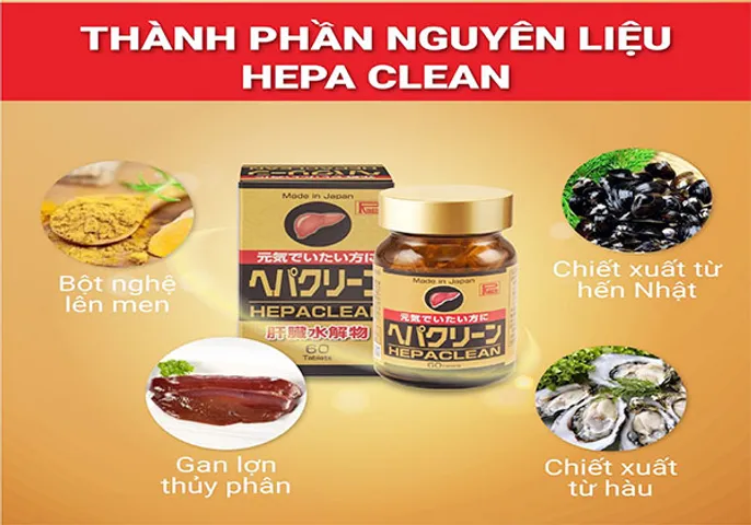 Viên Uống Hỗ Trợ Bổ Gan Ribeto Hepaclean - Tăng Cường Bảo Vệ Chức Năng Gan Từ Nhật Bản, Hộp 60 Viên