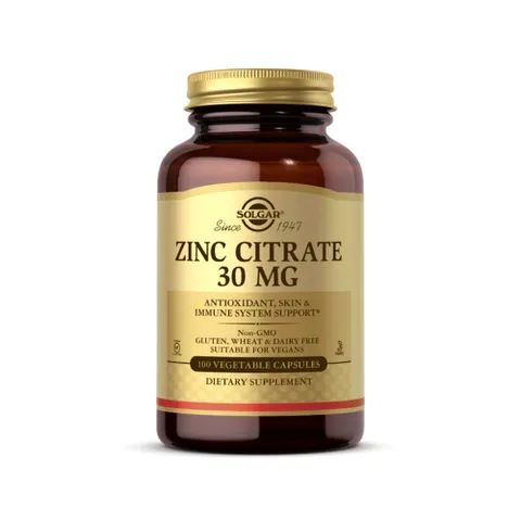 Viên uống hỗ trợ bổ sung Kẽm Solgar Zinc Citrate 30Mg