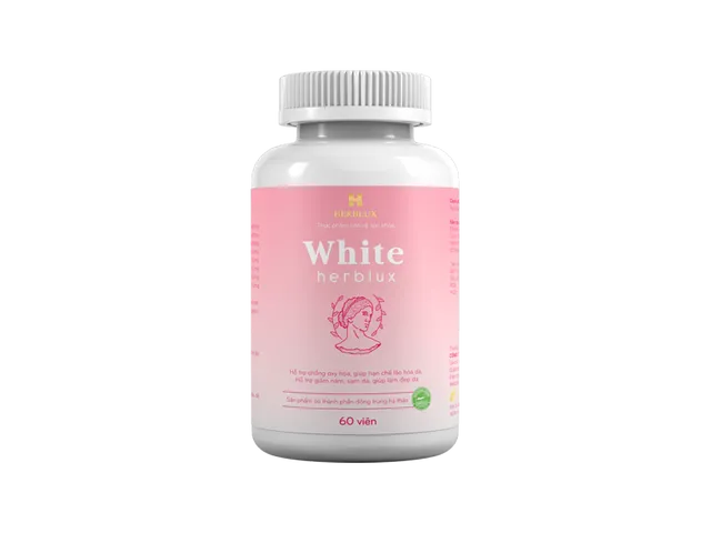 Viên Uống Hỗ Trợ Trắng Da White Herblux - Giúp Da Trắng Hồng, Căng Mịn, Phục Hồi Da - Lọ 60 Viên Thảo Mộc Tự Nhiên