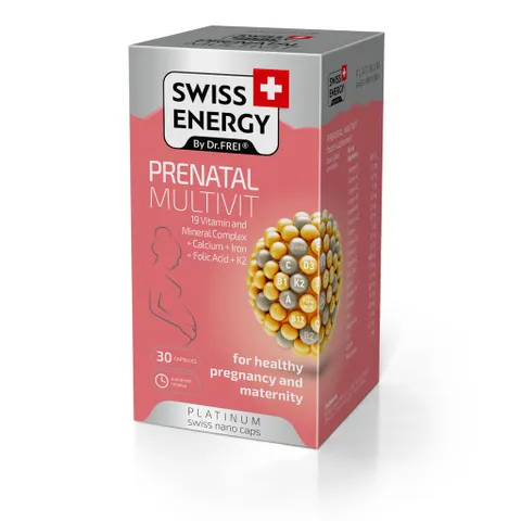 Vitamin Swiss Energy Prenatal Multivit - Viên Uống Dinh Dưỡng Cho Phụ Nữ Mang Thai và Cho Con Bú - Hỗ Trợ 19 Loại Vitamin và Khoáng Chất
