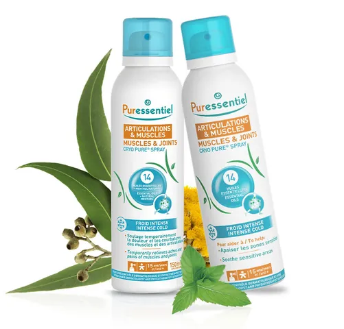 Xịt Giảm Đau Cơ và Khớp Puressentiel 150ml - Hỗ Trợ Làm Dịu và Giảm Đau Nhanh, Tinh Dầu Thiên Nhiên, Chất Lượng Pháp