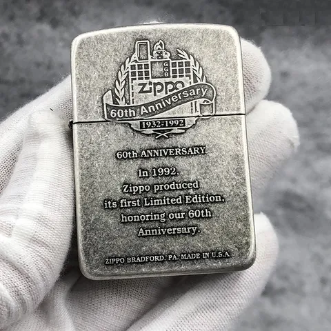 Bật Lửa Zippo 1941 Replica - Kỷ Niệm 60 Năm, Chất Liệu Đồng Thau Nguyên Khối, Thiết Kế Sang Trọng, Chống Gió, Bền Bỉ
