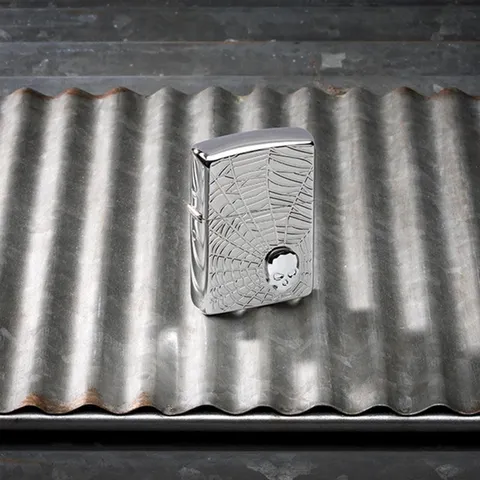 Bật Lửa Zippo 29931 Thiết Kế Đầu Lâu Mạng Nhện - Hàng Chính Hãng, Sang Trọng, Quà Tặng Độc Đáo