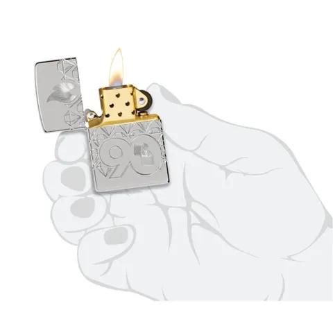 Bật Lửa Zippo 48461 Kỷ Niệm 90 Năm Bạc Nguyên Khối - Phiên Bản Giới Hạn Đẳng Cấp Quốc Tế 900 Chiếc
