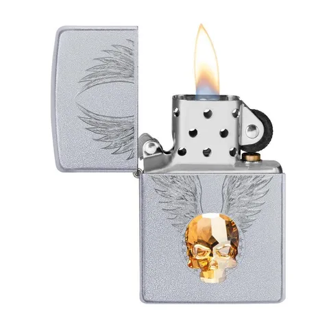 Bật Lửa Zippo 49034 Hình Đầu Skull Vàng - Thiết Kế Sang Trọng, Chất Liệu Đồng Thau Cao Cấp, Quà Tặng Phong Cách Mới