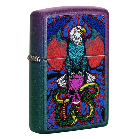 Bật Lửa Zippo 49600 Hổ Báo - Thiết Kế Đại Bàng, Rắn, Bộ Xương - Quà Tặng Độc Đáo, Chất Liệu Đồng Thau Cao Cấp