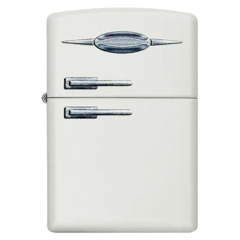 Bật Lửa Zippo 49636 Retro Fridge Design - Bật Lửa Vỏ Đồng Thau 3D Họa Tiết Tủ Lạnh Cổ Điển, Quà Tặng Độc Đáo Cho Fan Zippo