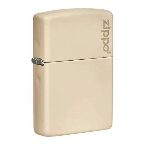 Bật Lửa Zippo Classic 49453ZL Màu Cát Sang Trọng - Logo Zippo Khắc Laser, Chất Liệu Đồng Thau Bền Đẹp, Quà Tặng Đẳng Cấp