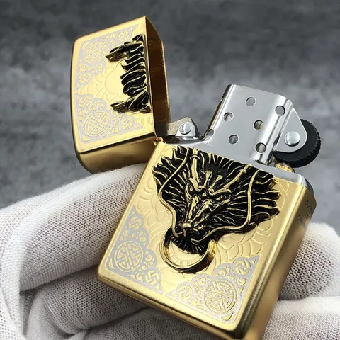 Bật Lửa Zippo Dragon Guard ZA-1-78A - Thiết Kế Rồng Độc Đáo, Vỏ Đồng Thau Chất Lượng, Phụ Kiện Thời Trang Cá Tính