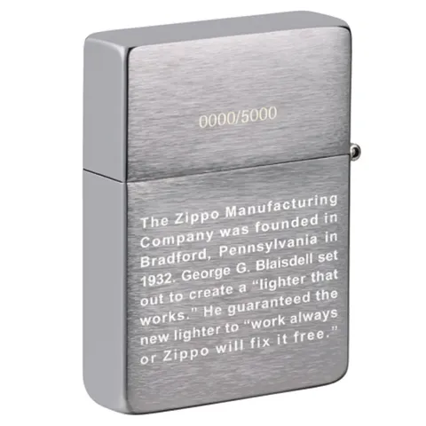 Bật Lửa Zippo Founder’s Day 2022 Limited 48167 - Bằng Đồng Thau Nguyên Khối, Khắc MultiCut 360 Độ, Quà Tặng Người Sưu Tầm