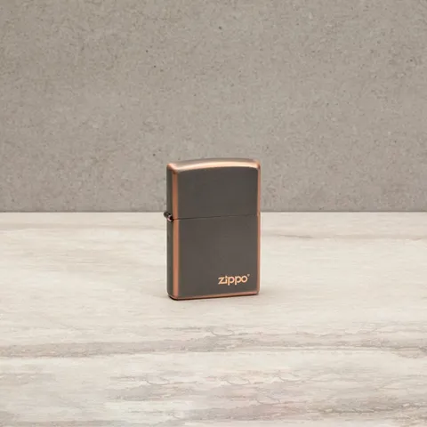 Bật Lửa Zippo Rustic Bronze Với Logo 49839ZL - Thiết Kế Độc Đáo, Sang Trọng, Tái Sử Dụng Trọn Đời, Quà Tặng Đặc Biệt