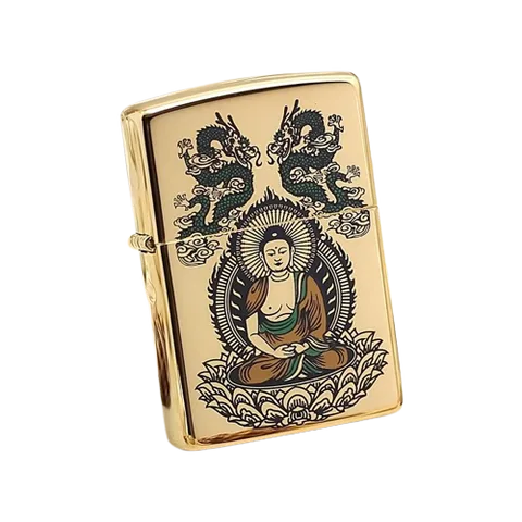 Bật Lửa Zippo ZBT-4-14 Như Lai Đức Tin Vàng - Bật Lửa Đồng Thau Tinh Xảo, Quà Tặng Độc Đáo Cho Tín Đồ Zippo