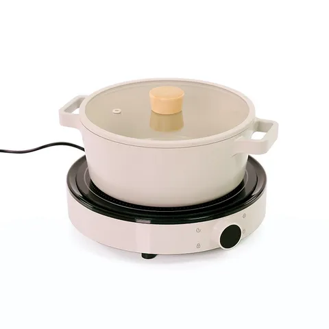 Bếp từ đơn kèm nồi lẩu Fika Neoflam 26cm - Bếp từ an toàn, tiết kiệm điện, tiện dụng cho các món lẩu và nướng tại bàn