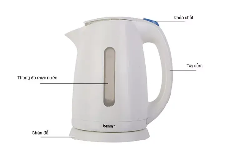 Bình Siêu Tốc Benny BJ-18 1.8L - Đun Nước Nhanh 2000W, Thiết Kế Tiện Lợi Cho Gia Đình, Chất Liệu Nhựa Chịu Nhiệt Cao Cấp