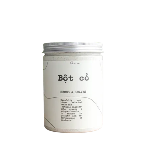 Bột Cỏ Tắm Trắng Seeds & Leaves 500g - Dưỡng Trắng, Làm Sạch Da Tự Nhiên Với Bột Đậu Đỏ & Cam Thảo, Chăm Sóc Da Hữu Cơ