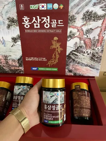 Cao Hồng Sâm Núi KGF Hàn Quốc - Hỗ Trợ Bồi Bổ Sức Khỏe, Hộp 4 Lọ x 250g, Chất Lượng Cao Dưỡng Chất Từ Hồng Sâm 6 Năm Tuổi