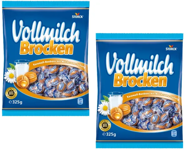 Combo 2 Gói Kẹo Caramel Nhân Sữa Storck Vollmilch Broken Đức - Hương Vị Ngọt Ngào Từ Đức, Quà Biếu Sang Trọng 650g