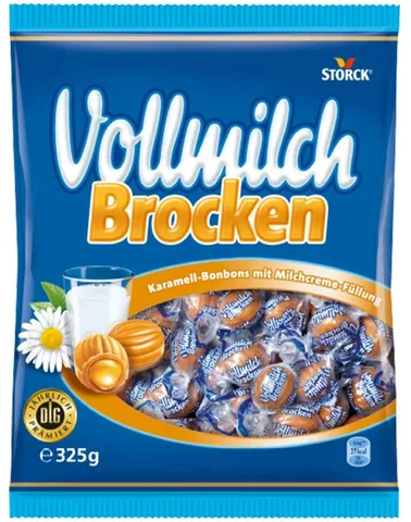 Combo 2 Gói Kẹo Caramel Nhân Sữa Storck Vollmilch Broken Đức - Hương Vị Ngọt Ngào Từ Đức, Quà Biếu Sang Trọng 650g