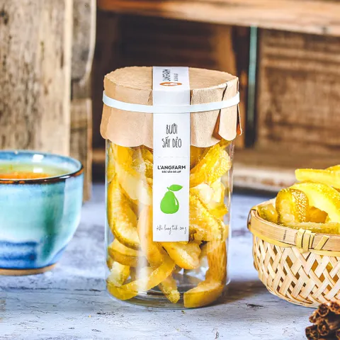 Combo 2 Hũ Vỏ Bưởi Sấy Dẻo L'angfarm Mẫu Tobita - Đặc Sản Quà Tặng Ngon Miệng, Dinh Dưỡng, Chất Lượng Cao 200g