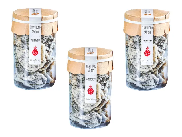 Combo 3 Hũ Thanh Long Sấy Dẻo L'angfarm Mẫu Tobita - Quà Biếu Sang Trọng, Ngon Ngọt, Giàu Dinh Dưỡng