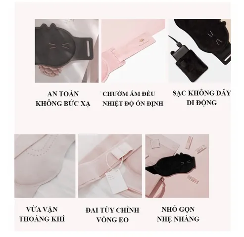 Đai chườm ấm Solove R9 3 Chế Độ - Giảm Đau Bụng Kinh, Thiết Kế Nhỏ Gọn, Dung Lượng Pin 5000mAh, Sưởi Ấm Nhanh Chóng
