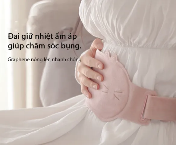 Đai chườm ấm Solove R9 3 Chế Độ - Giảm Đau Bụng Kinh, Thiết Kế Nhỏ Gọn, Dung Lượng Pin 5000mAh, Sưởi Ấm Nhanh Chóng