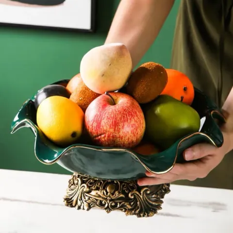 Đĩa Đựng Hoa Quả Gốm Sứ Hình Hươu Cao Cấp - Trang Trí Nhà Cửa Sang Trọng, Điểm Nhấn Gợi Ý Quà Tặng Thú Vị