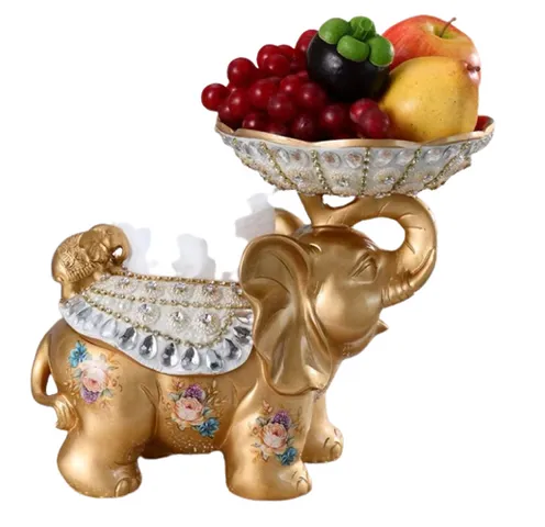 Đĩa Để Hoa Quả Cao Cấp Kèm Hộp Giấy Hình Voi - Khay Đựng Bánh Kẹo Trang Trí Độc Đáo Cho Ngày Tết