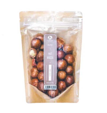 Hạt Macca L'angfarm 250g - Nguyên Chất, Thơm Bùi, Hạt Dinh Dưỡng Tốt Cho Sức Khỏe, Bao Bì Kraft Đẹp Mắt