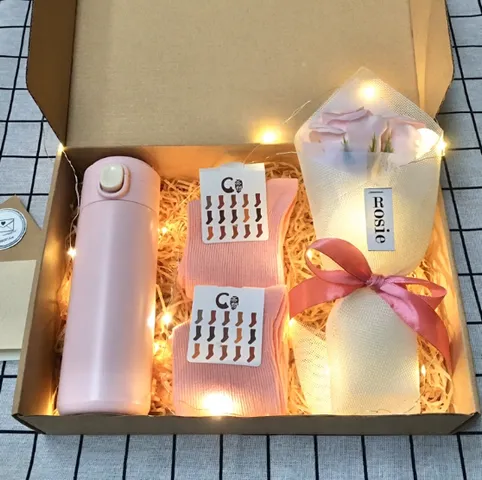 Hộp quà tặng hoa sáp & bình nước giữ nhiệt tri ân thầy cô 20/11 - Set quà ý nghĩa ngày Nhà giáo Việt Nam