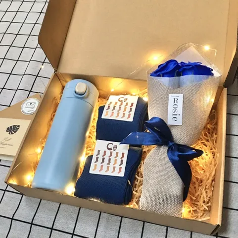 Hộp quà tặng hoa sáp & bình nước giữ nhiệt tri ân thầy cô 20/11 - Set quà ý nghĩa ngày Nhà giáo Việt Nam