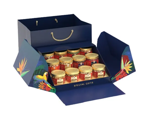 Hộp quà Tết Hưng Thịnh Cao Cấp 06 - Set 12 Món Bánh Hạt Dinh Dưỡng Sang Trọng - Tài Lộc Sum Vầy 2023