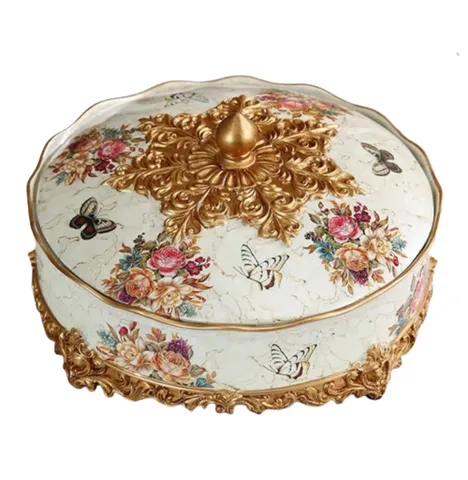 Khay Đựng Bánh Kẹo Hình Hoa Lá 6 Ngăn - Thiết Kế Sang Trọng, Chất Liệu Mủ Nhựa Bền Đẹp, Tặng Quà ý Nghĩa Ngày Tết