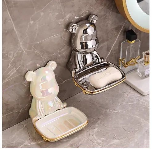 Khay Sứ Decor Đa Năng Hình Gấu Dễ Thương - Trang Trí Nhà Cửa Sang Trọng, Quà Tặng Độc Đáo, Họa Tiết Tinh Xảo