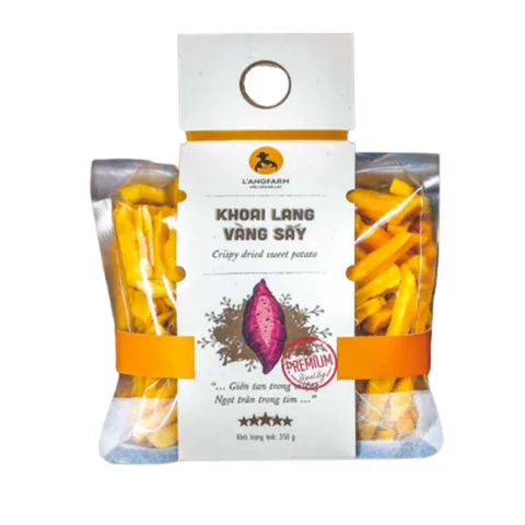 Khoai Lang Vàng Sấy Giòn L'angfarm Mẫu Mawashi - Snack Đậm Vị, Nguyên Liệu Thiên Nhiên, Đóng Gói Đẹp Mắt 350g
