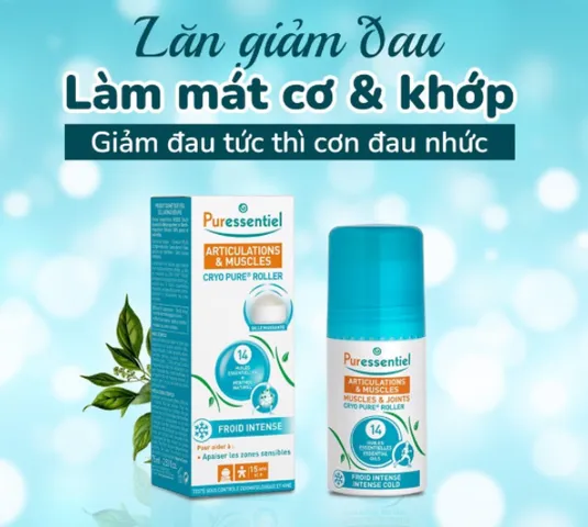 Lăn Massage Giảm Đau Puressentiel Joints Cryo Pure 80ml - Hỗ Trợ Làm Dịu Mát Khớp Cơ 100% Chiết Xuất Tự Nhiên