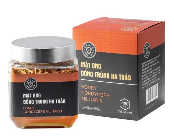 Mật Ong Đông Trùng Hạ Thảo OGAFA 480ml - Giàu Dinh Dưỡng, Hỗ Trợ Tăng Cường Sức Khỏe, Cải Thiện Giấc Ngủ và Da mặt