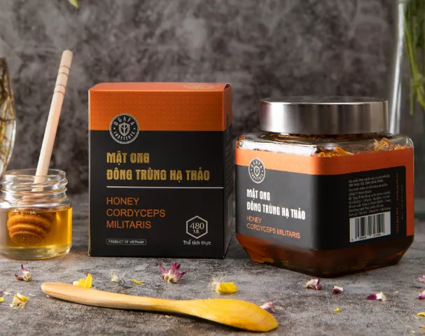 Mật Ong Đông Trùng Hạ Thảo OGAFA 480ml - Giàu Dinh Dưỡng, Hỗ Trợ Tăng Cường Sức Khỏe, Cải Thiện Giấc Ngủ và Da mặt