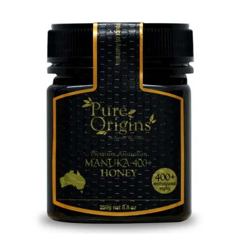 Mật Ong Manuka MGO 400+ Pure Origins - Kháng Khuẩn Tự Nhiên, Hỗ Trợ Sức Khỏe và Làm Đẹp, Hộp 250g hoặc 500g