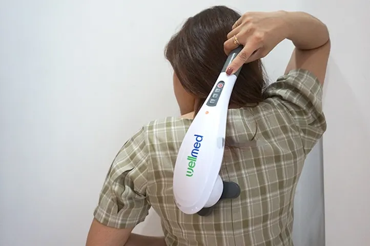Máy Massage Cầm Tay Wellmed HY-5612 - Thiết Bị Massage 5 Chế Độ Với 4 Đầu Massage Chuyên Dụng, Giải Tỏa Căng Thẳng Từ Đầu Đến Chân