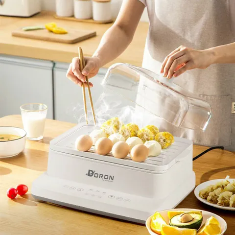 Nồi Hấp Điện Đa Năng 3 Tầng Doron 20 Lít - Dung Tích Lớn, Tiết Kiệm Thời Gian Nấu Nướng, Phù Hợp Hấp Nhiều Loại Thực Phẩm