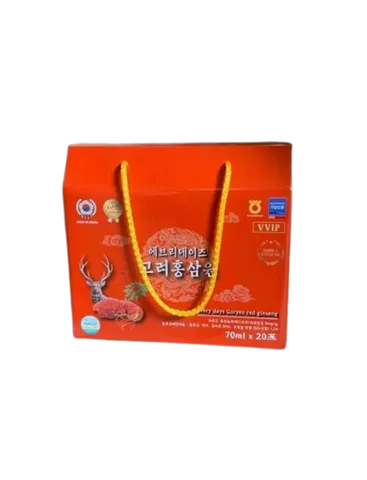 Nước Hồng Sâm Linh Chi Nhung Hươu Goryeo Hàn Quốc - Tăng Cường Sức Khỏe, Hỗ Trợ Giải Độc, Trẻ Hóa Da, 20 Gói 70ml