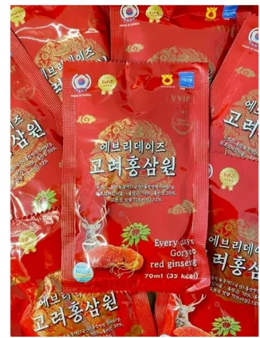Nước Hồng Sâm Linh Chi Nhung Hươu Goryeo Hàn Quốc - Tăng Cường Sức Khỏe, Hỗ Trợ Giải Độc, Trẻ Hóa Da, 20 Gói 70ml