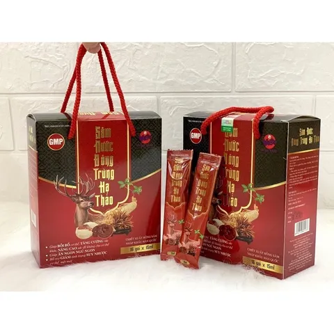 Sâm Nước Đông Trùng Hạ Thảo Vạn Tam - Giải Pháp Tăng Cường Sức Khỏe Từ Hồng Sâm Hàn Quốc Và Linh Chi - Hộp 16 Gói 15ml
