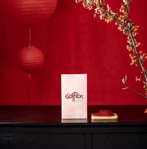 Set quà Tết Saffron Jahan 0.5g và trà hoa nhài, cúc - Quà tặng sức khỏe cho người thân, bạn bè, đối tác