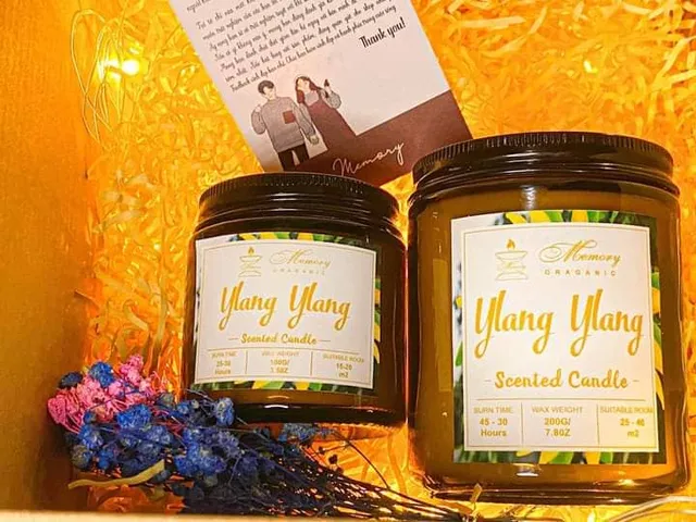 Set Quà Tri Ân 20/11 - Nến Thơm Ylang Ylang và Hoa Khô Sang Trọng, Hũ Nến Không Khói, Quà Tặng Ý Nghĩa Cho Thầy Cô