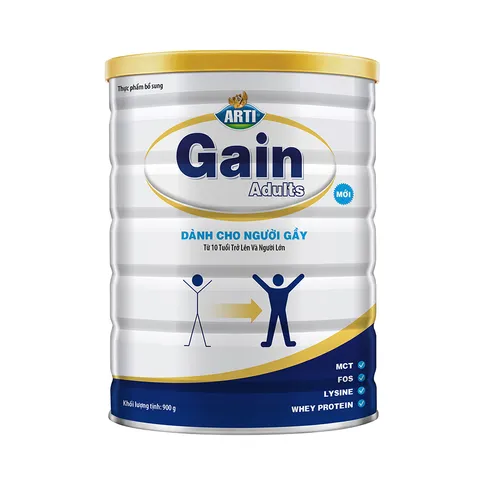Sữa Bột Arti Gain Adults 900g - Dinh Dưỡng Tăng Cân, Hỗ Trợ Khỏe Mạnh Cho Người Gầy Từ 10 Tuổi Trở Lên