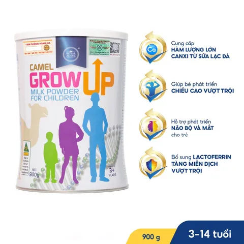 Sữa Bột Hỗ Trợ Tăng Chiều Cao Royal Ausnz Camel Grow Up Milk Powder 900g - Dinh Dưỡng Tối Ưu Cho Trẻ Từ 3-14 Tuổi