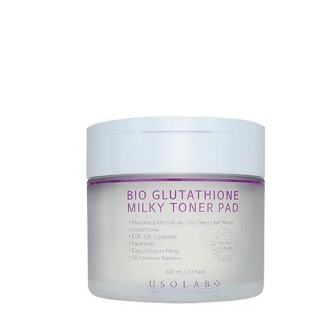 Toner Pad Usolab Bio Glutathione Milky - Hỗ trợ thu nhỏ lỗ chân lông, làm sạch và dưỡng ẩm da hiệu quả, 4 trong 1 70 miếng